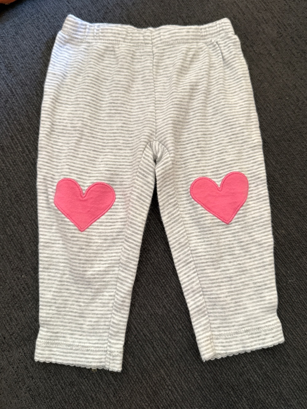 Carter's Gray and White Striped Baby Leggings